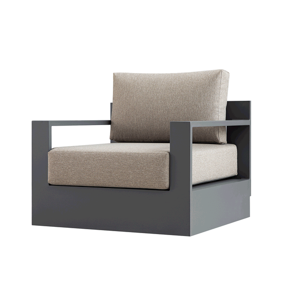 Jardin Aluminium Swivel Armchair, Granite