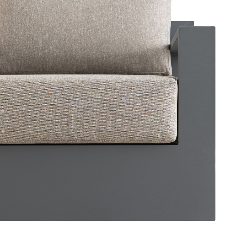 Jardin Aluminium Outdoor Swivel Armchair, Granite