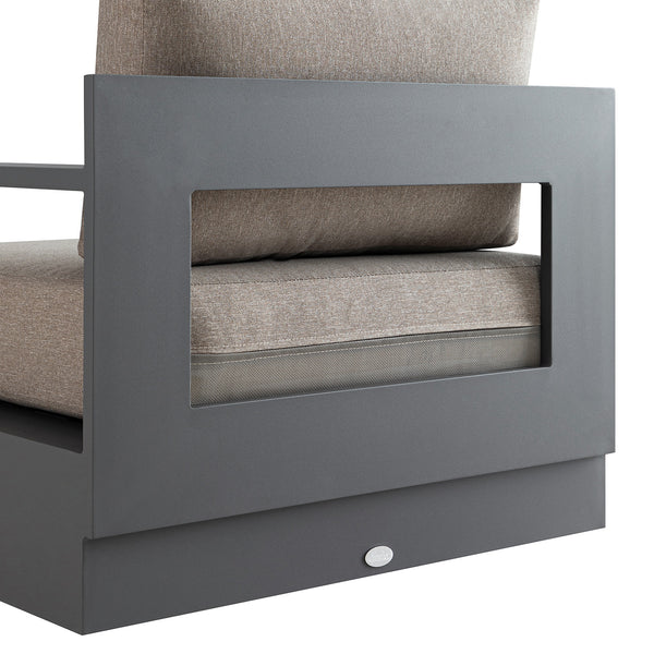 Jardin Aluminium Swivel Armchair, Granite