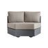 Jardin Aluminium Outdoor Modular 1-Piece Curved Sofa, Granite