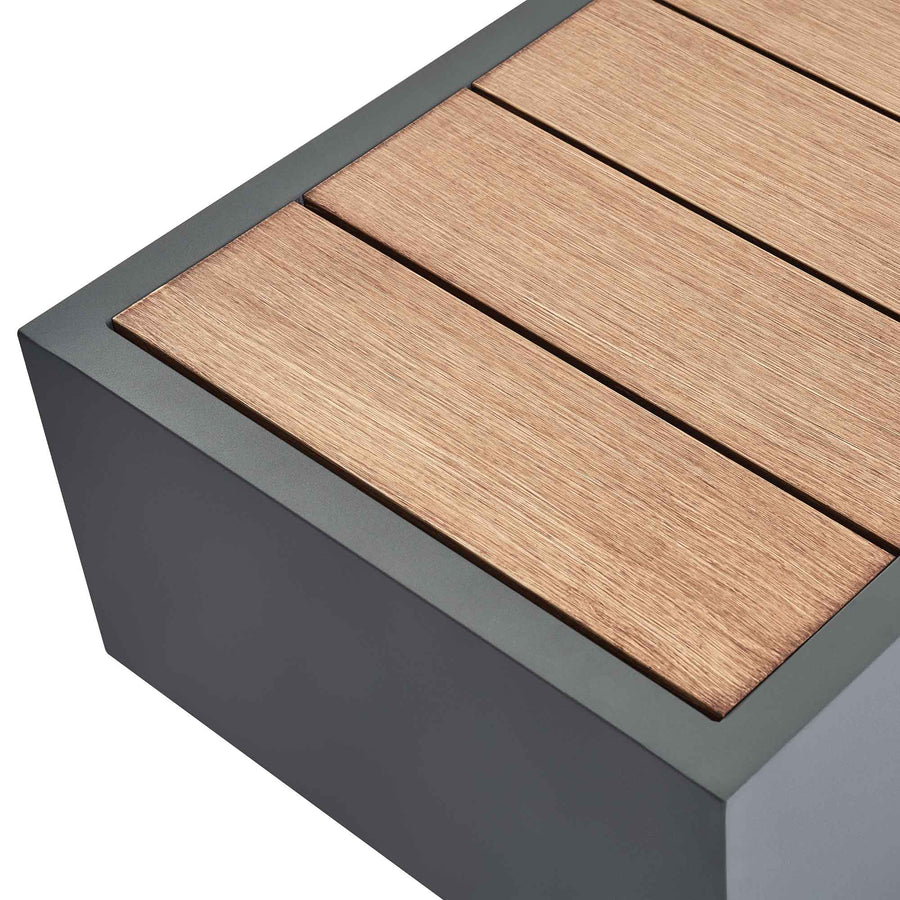 Jardin Aluminium Outdoor Side Table, Granite - daals
