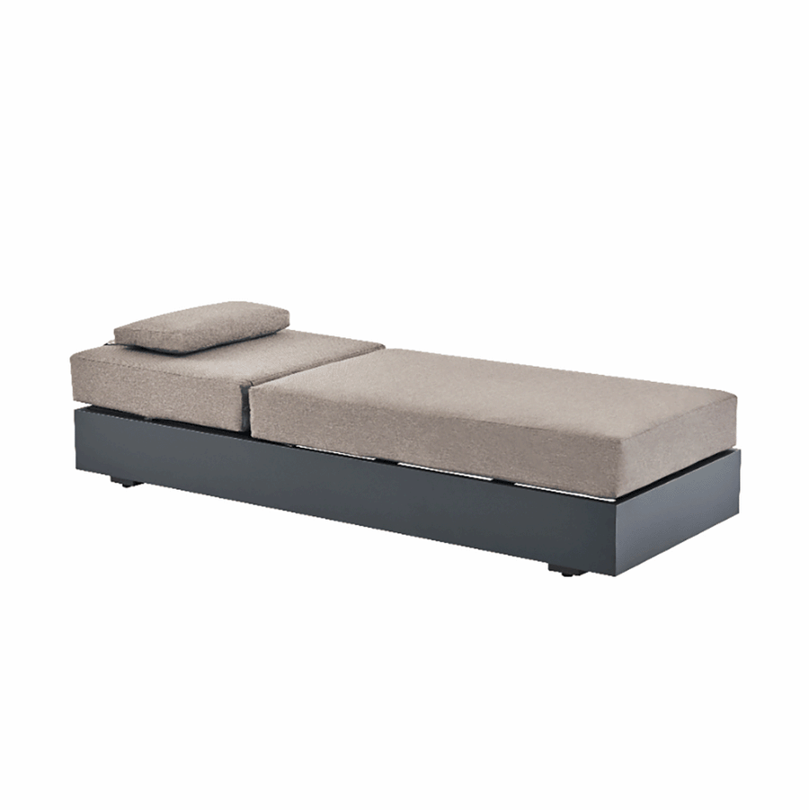 Jardin Aluminium Outdoor Sun Lounger, Granite