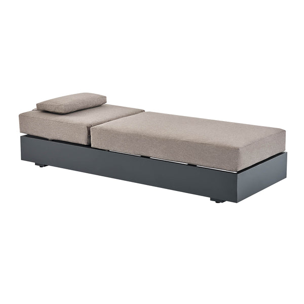 Jardin Aluminium Outdoor Sun Lounger, Granite