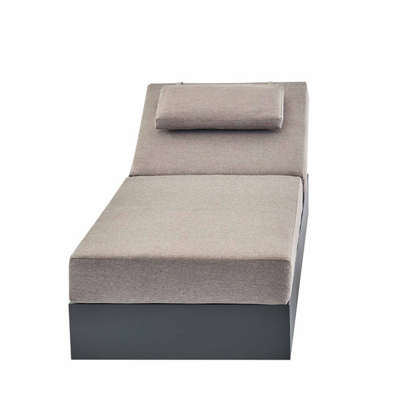 Jardin Aluminium Outdoor Sun Lounger, Granite