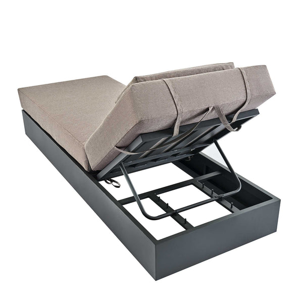 Jardin Aluminium Outdoor Sun Lounger, Granite