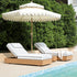 Jardin Aluminium Outdoor Sun Lounger Set, Natural with Blue Stripes - daals