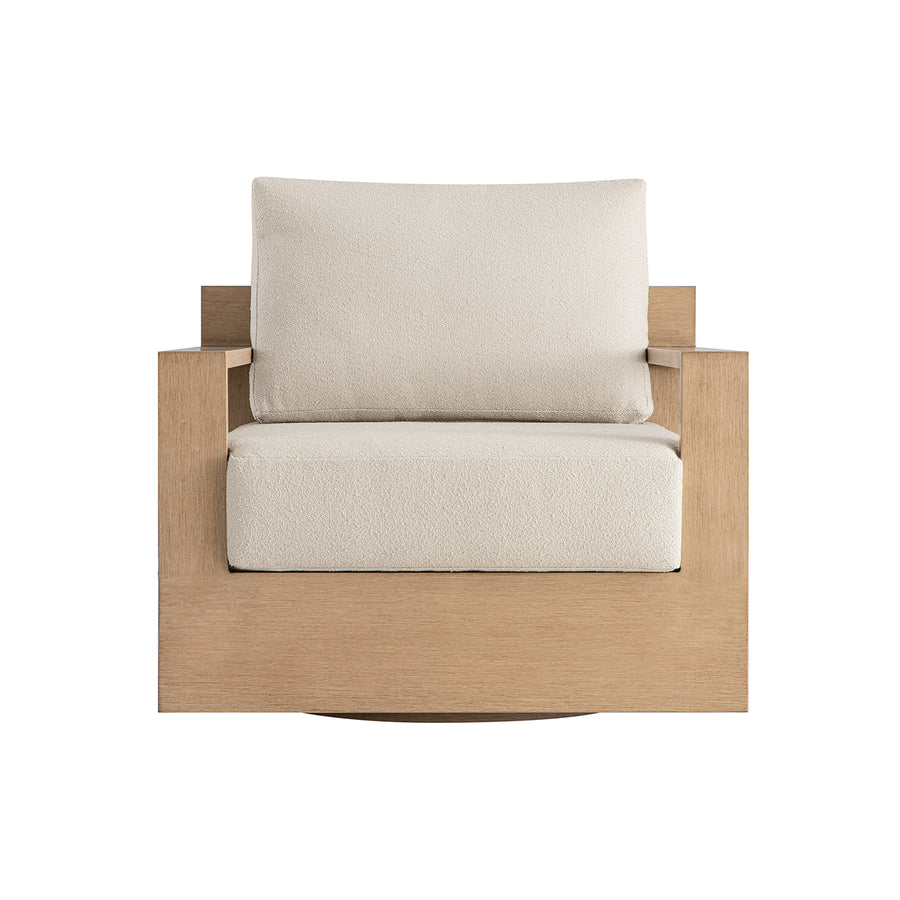 Jardin Aluminium Outdoor Swivel Armchair, Natural