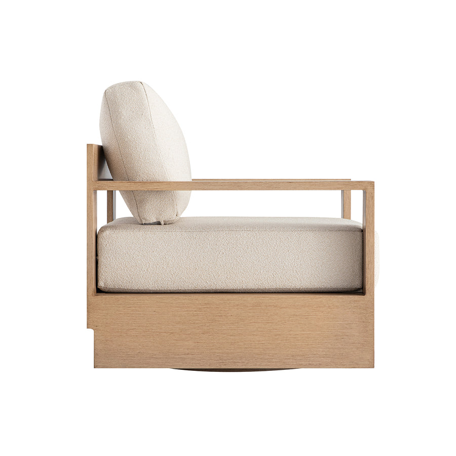 Jardin Aluminium Outdoor Swivel Armchair, Natural