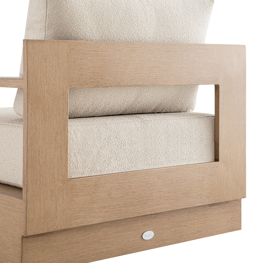 Jardin Aluminium Outdoor Swivel Armchair, Natural