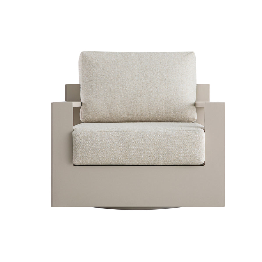 Jardin Aluminium Outdoor Swivel Armchair, Pumice