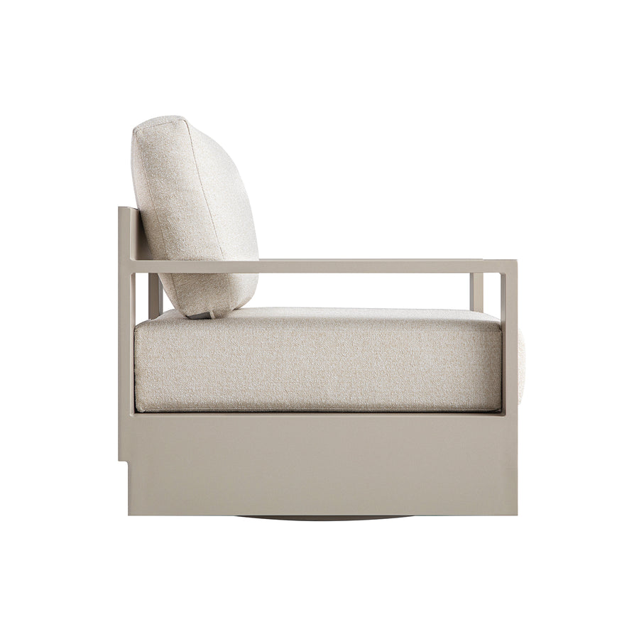Jardin Aluminium Outdoor Swivel Armchair, Pumice
