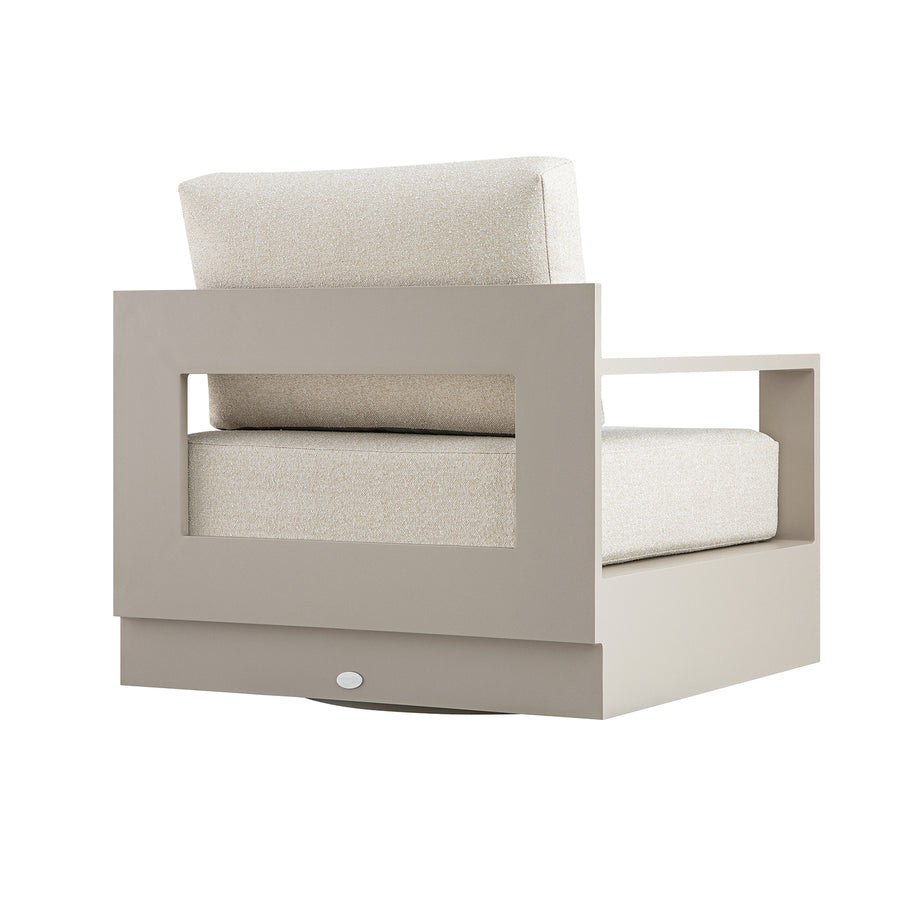 Jardin Aluminium Outdoor Swivel Armchair, Pumice