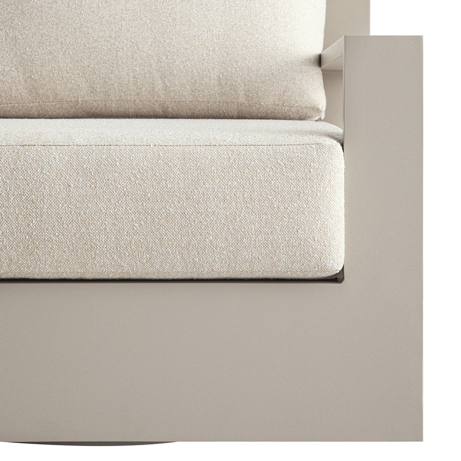 Jardin Aluminium Outdoor Swivel Armchair, Pumice