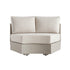 Jardin Aluminium Outdoor Modular 1-Piece Curved Sofa, Pumice