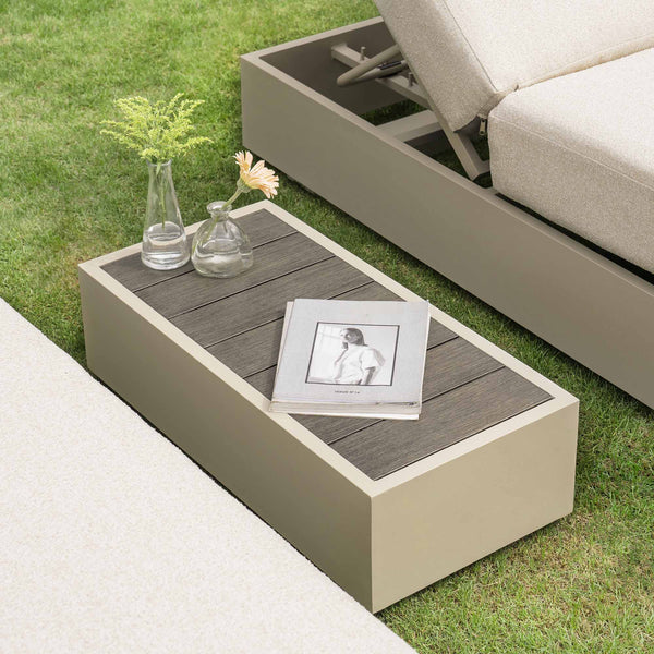 Jardin Aluminium Outdoor Sun Lounger Set, Pumice
