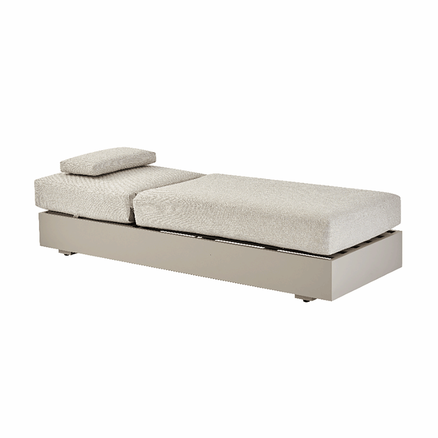 Jardin Aluminium Outdoor Sun Lounger Set, Pumice