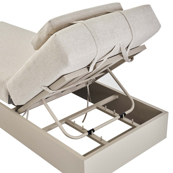 Jardin Aluminium Outdoor Sun Lounger, Pumice