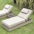 Jardin Aluminium Outdoor Sun Lounger, Pumice - daals
