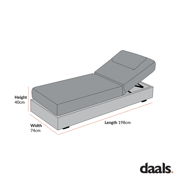 Jardin Aluminium Outdoor Sun Lounger, Natural with Blue Stripes