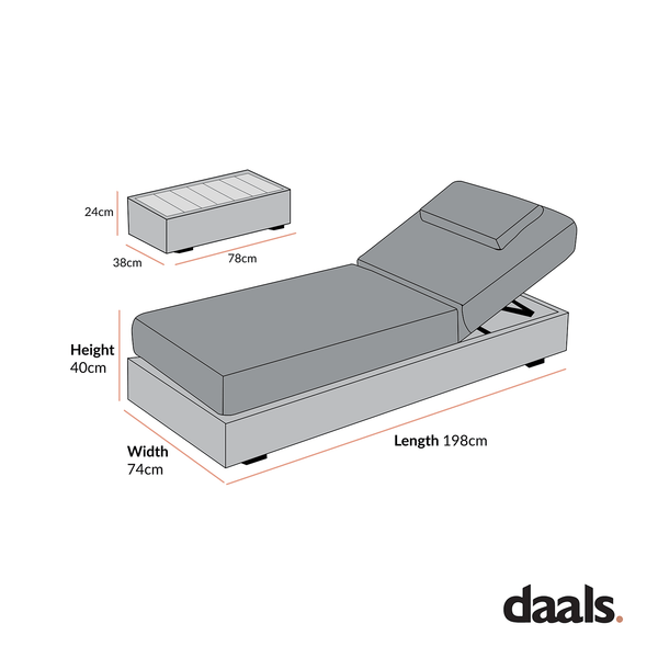 Jardin Aluminium Outdoor Sun Lounger Set, Granite