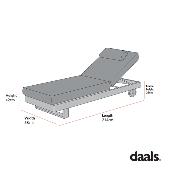 Montrose Aluminium Outdoor Sun Lounger, Brushed Silver Oak