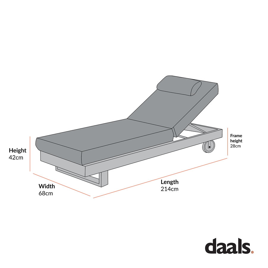 Montrose Aluminium Outdoor Sun Lounger, Brushed Silver Oak