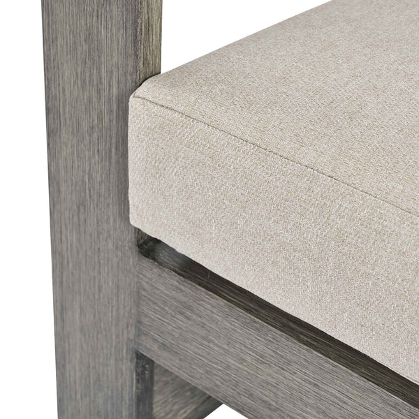 Montrose Aluminium Bistro Set with Side Table, Brushed Silver Oak