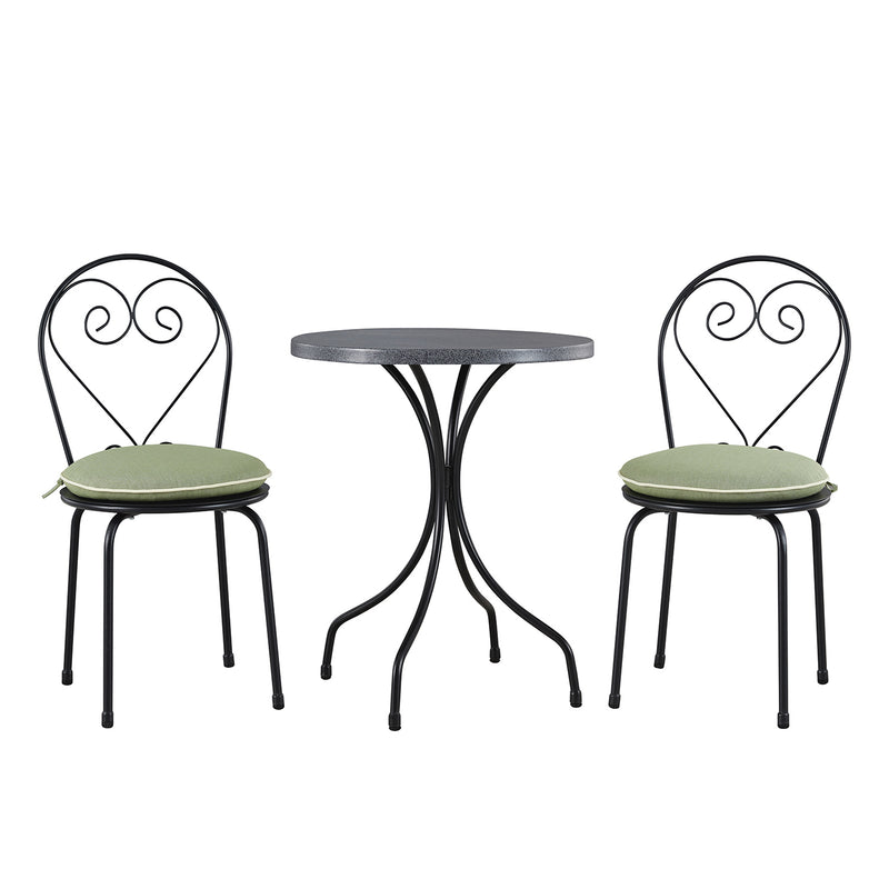 Haymes Metal Indoor and Outdoor Bistro Set, Reseda Green - daals