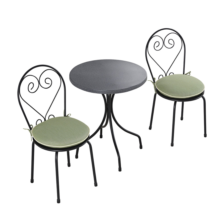 Haymes Metal Indoor and Outdoor Bistro Set, Reseda Green
