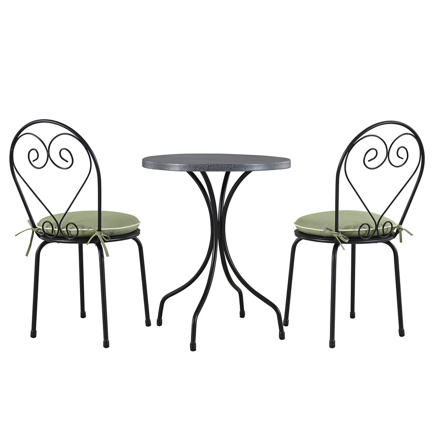 Haymes Metal Indoor and Outdoor Bistro Set, Reseda Green
