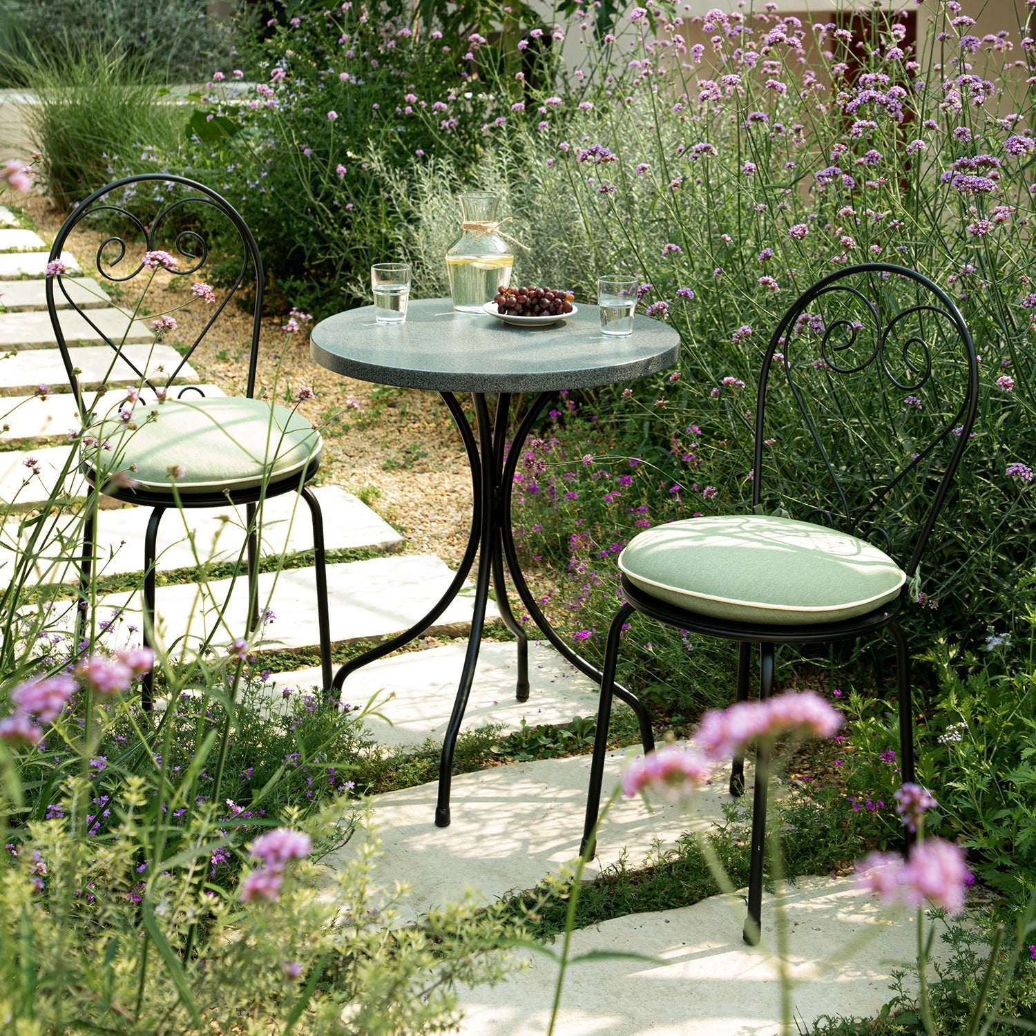 Haymes Metal Indoor and Outdoor Bistro Set, Reseda Green