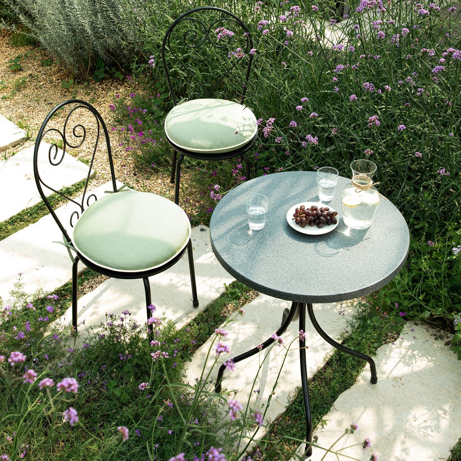 Haymes Metal Indoor and Outdoor Bistro Set, Reseda Green