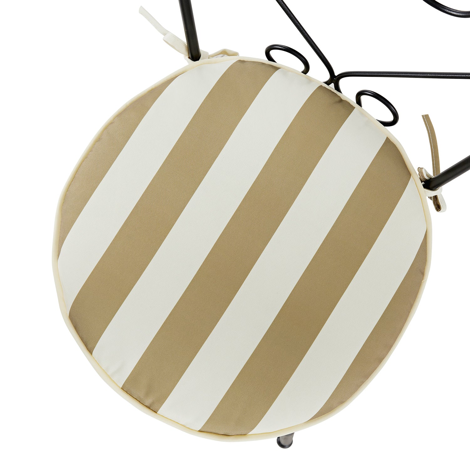 Haymes Metal Indoor and Outdoor Bistro Set, Khaki Stripe