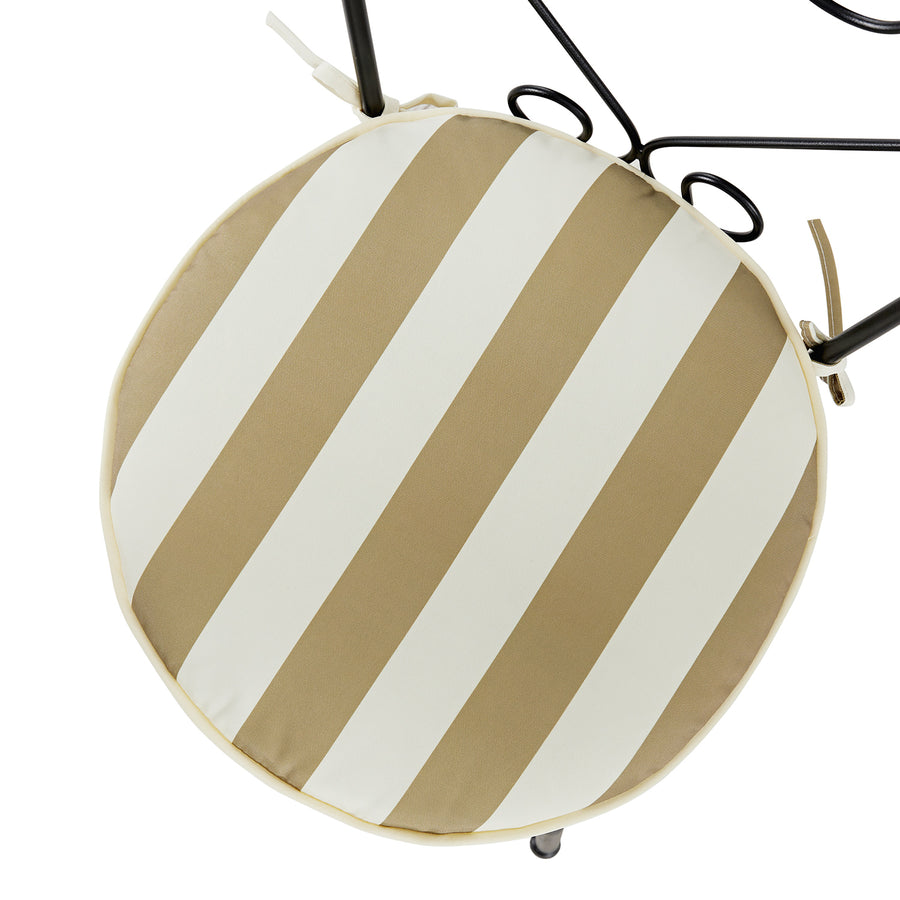 Haymes Metal Indoor and Outdoor Bistro Set, Khaki Stripe