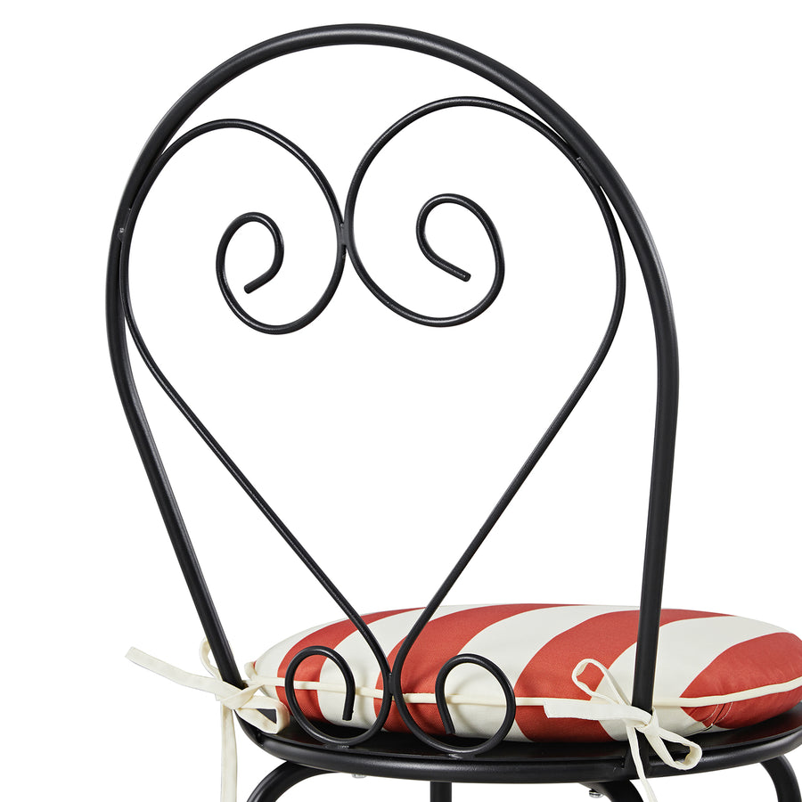 Haymes Metal Indoor and Outdoor Bistro Set, Scarlet Stripe - daals
