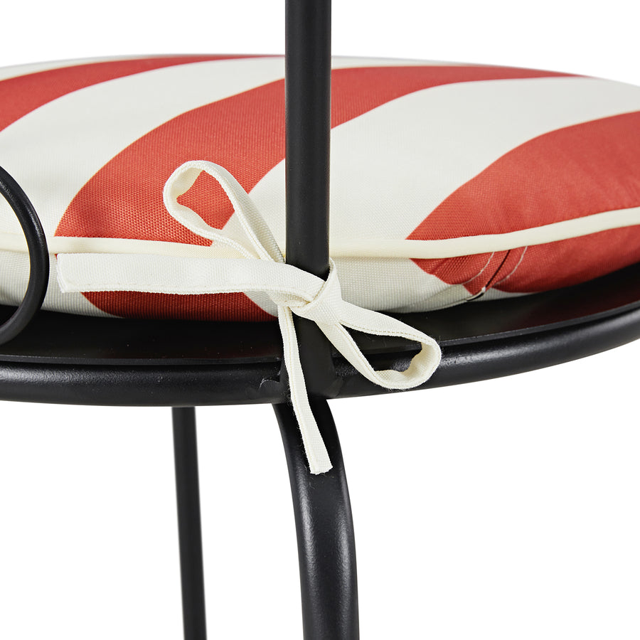 Haymes Metal Indoor and Outdoor Bistro Set, Scarlet Stripe - daals