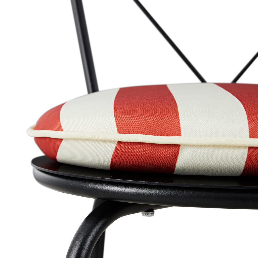 Haymes Metal Indoor and Outdoor Bistro Set, Scarlet Stripe - daals