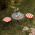 Haymes Metal Indoor and Outdoor Bistro Set, Scarlet Stripe - daals