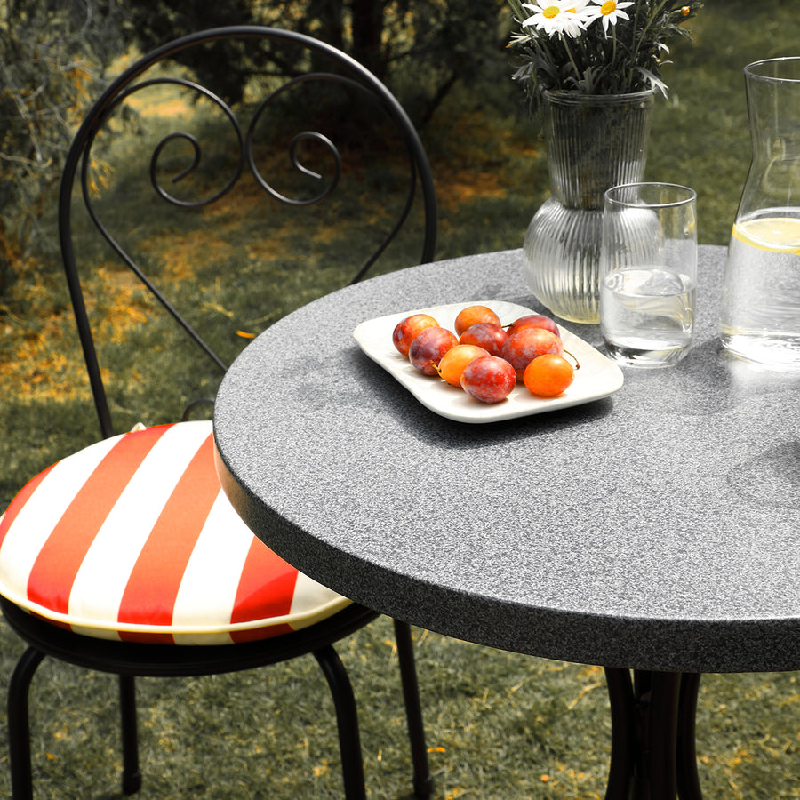 Haymes Metal Indoor and Outdoor Bistro Set, Scarlet Stripe - daals