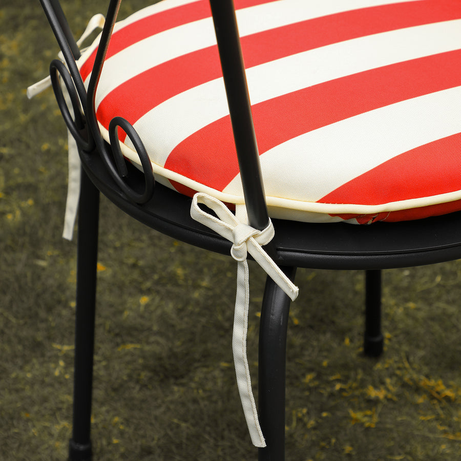 Haymes Metal Indoor and Outdoor Bistro Set, Scarlet Stripe - daals
