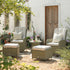 Hampshire 2 - Seater Round Wicker Reclining Bistro Set with Stools, Desert Sage - daals