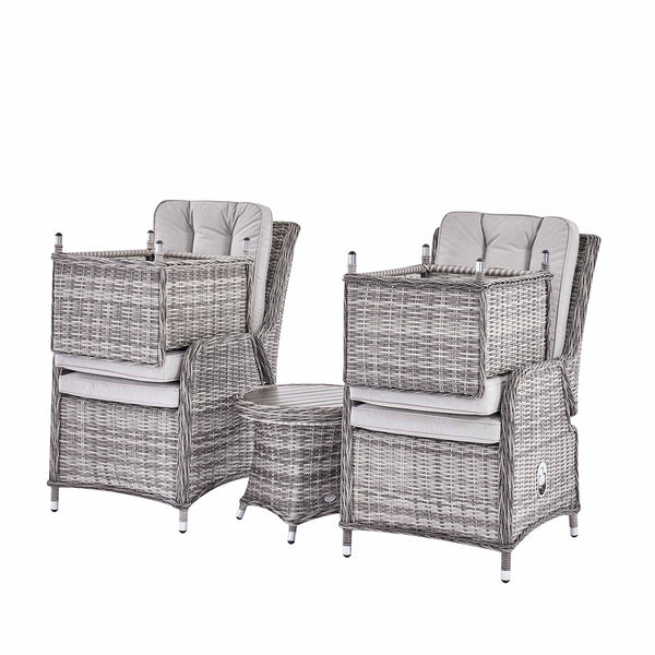 Cover for Hampshire 2-Seater Round Wicker Reclining Bistro Set with Stools