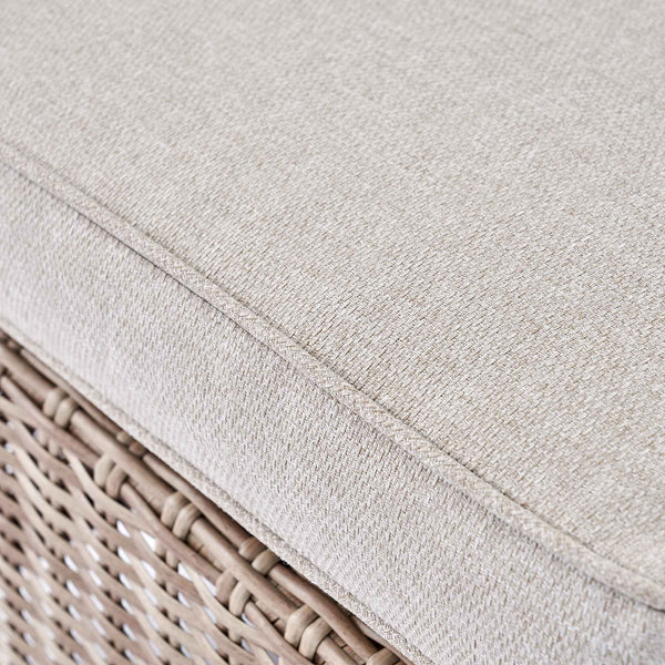 Hampshire 2-Seater Round Wicker Reclining Bistro Set with Stools, Natural