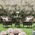 Willowbrook Lattice Weave Rattan Bistro Set, Dark Grey - daals