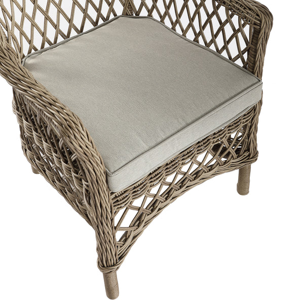 Willowbrook Lattice Weave Rattan Bistro Set, Natural - daals