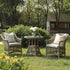 Willowbrook Lattice Weave Rattan Bistro Set, Natural - daals