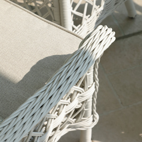 Willowbrook Lattice Weave Rattan Bistro Set, White
