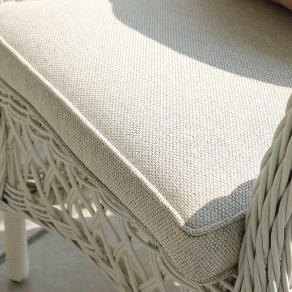 Willowbrook Lattice Weave Rattan Bistro Set, White