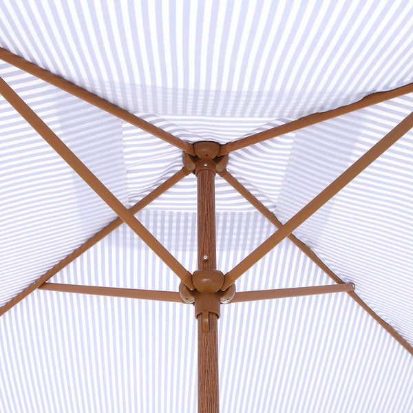 Gabriel Blue and White Striped Fringed Cabana