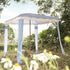 Gabriel Blue and White Striped Fringed Cabana - daals
